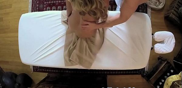  Sexy blonde gets blowjob practice
